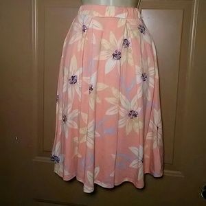 LuLaRoe Flowered Skirt-Size Small-Worn 2X's